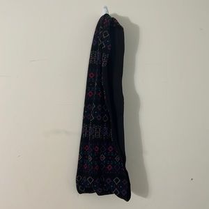 Dark Colored Patterned Winter Scarf